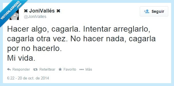 cagarla,arreglarlo,mal,intentar,hacer,solucionar,arreglar