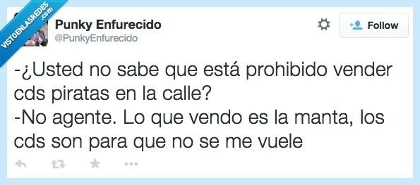 prohibido,vender,CDs,piratas,calle,agente,manta,vuele
