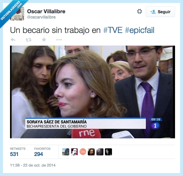 pp,gobierno,soraya saez de santamaria,vicepresidenta,bichapresidenta,error,kyron