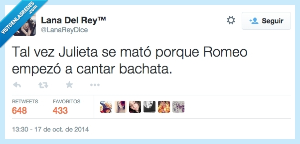 suicidar,mato,cantar,¿no es como que no le pega la cara con la voz?,bachata,romeo,julieta,matar