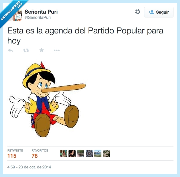 Agenda,pp,partido popular,mentir,pinocho