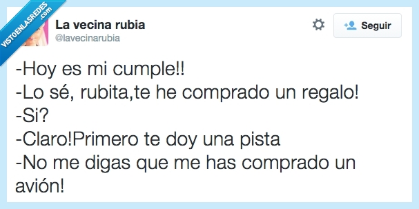 pista,cumpleaños,humor absurdo,rubias,avion,comprado