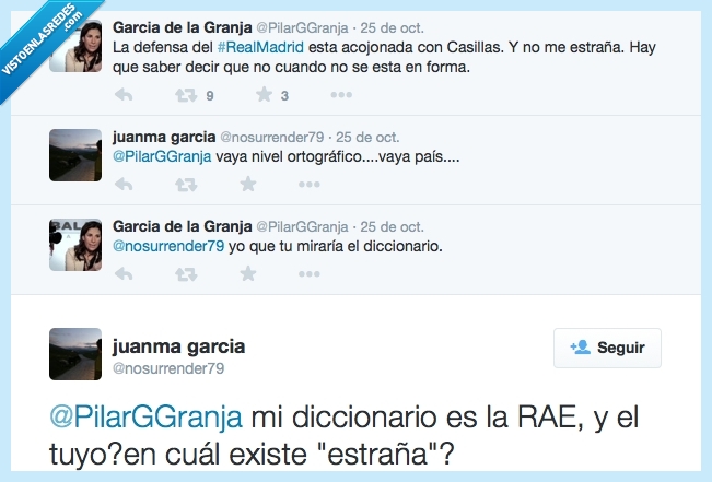 periodista que va de lista,estraña,casillas,diccionario,rae