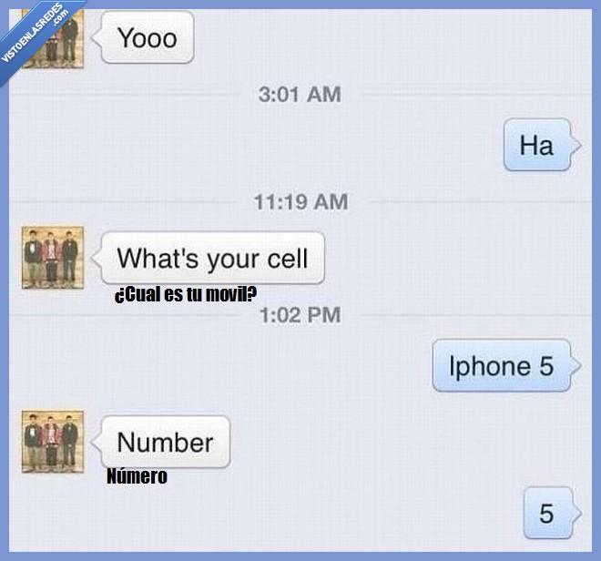conversacion,indirecta,iphone 5,número