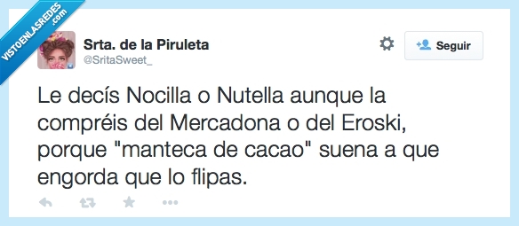 gordas,calorías,crema de cacao,nocilla,nutella