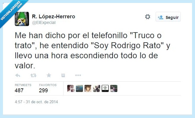 esconder,truco,trato,Rodrigo Rato,Halloween,valor