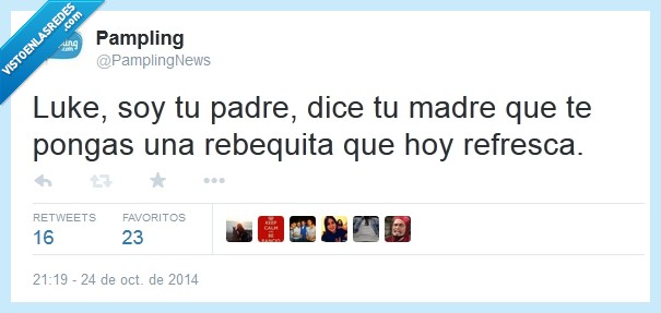 luke,padre,madre,rebequita,refresca,frio,star wars,la guerra de las galaxias