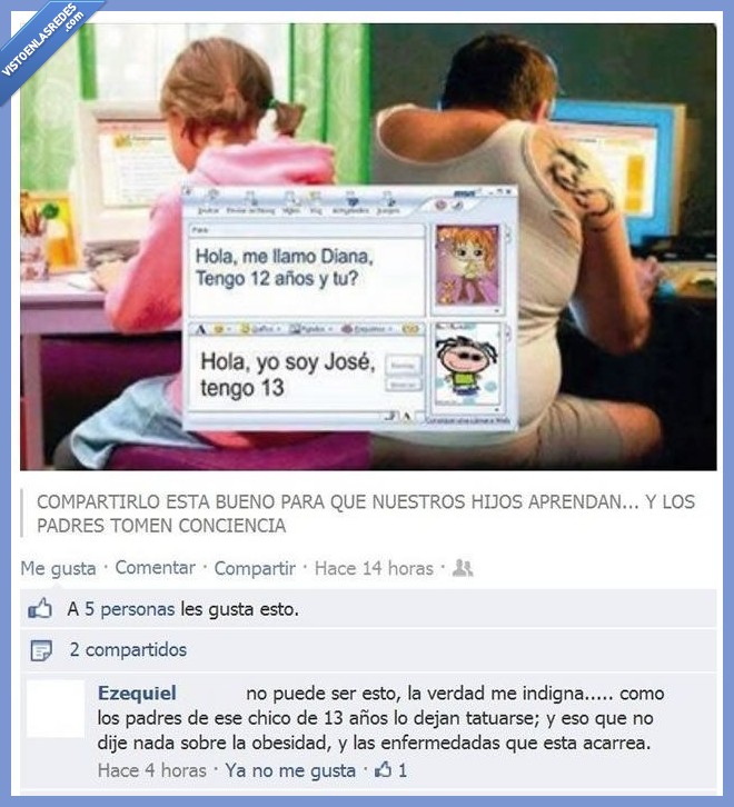 mentir,niña,hombre,campaña,obeso,tatuajes,Facebook