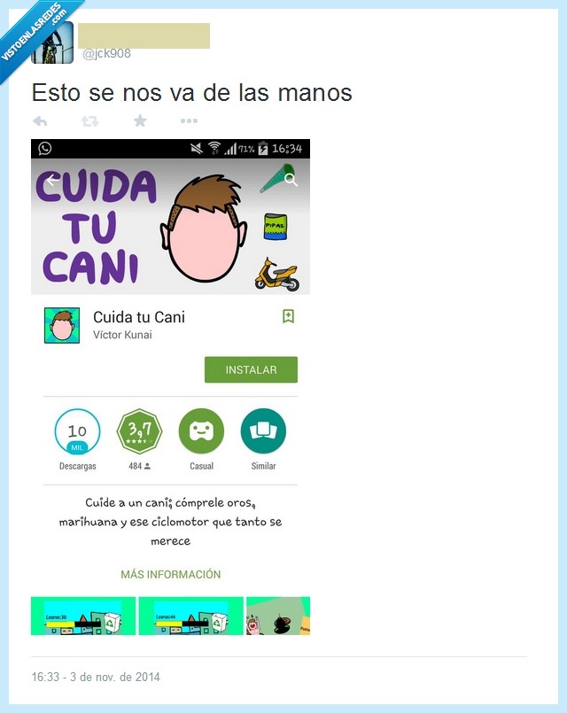 cani,app,aplicacion,cuida,como si fuera tu pou,comprar,oro,ciclomotor