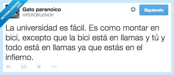 bici,bicicleta,montar,fuego,universidad,ironia,facil,infierno