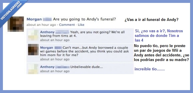 wii,consola,prestar,llevar,juegos,conversacion,entierro,insensible