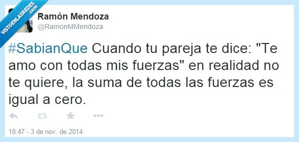 fisica,te amo,amor,mentira,twitter,pareja,fuerzas