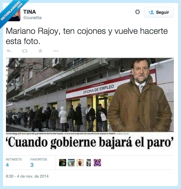 rajoy,foto,paro,políticos,españa,gobierno,twitter