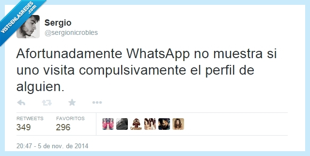 triple check,miedo,stalker,acosador,alguien,perfil,compulsivamente,mirar,mostrar,muestra,whatsapp,azul,leido