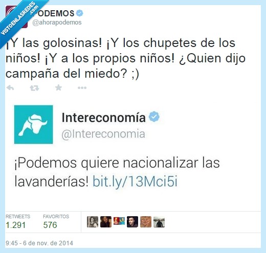 nacionalizar,PP,Intereconomía,Podemos,lavanderias,colegio,niños