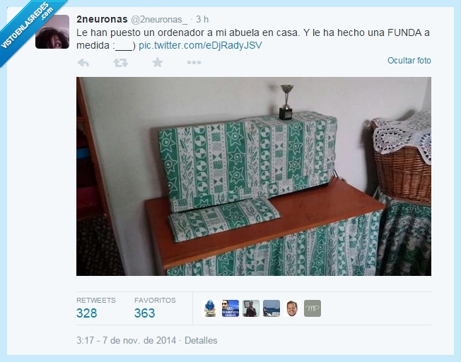 funda,ordenador,teclado,abuela,tejer,tela,coser,confeccionar,crear,hacer