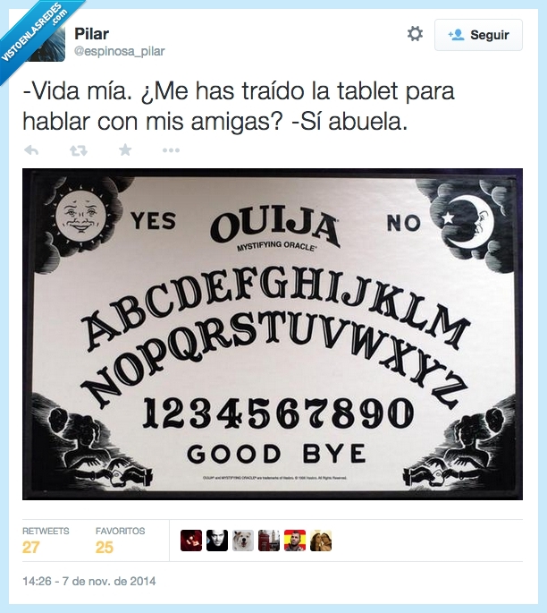 ouija,tablet,abuela,hablar,amigas,muertas