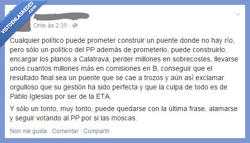 Puente,Pablo Iglesias,PP,Calatrava,construir,rio,aeropuerto,corrupcion