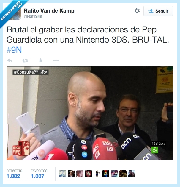 friki,gamer,nintendo,nds,grabar,declaracion,guardiola,consola,consulta,9n