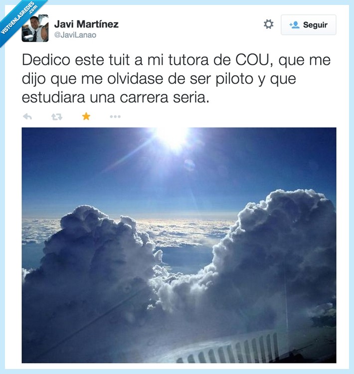 piloto,sueños,tutora,foto,cielo,avión,profesora,cou,NUNCA ABANDONES TUS SUEÑOS