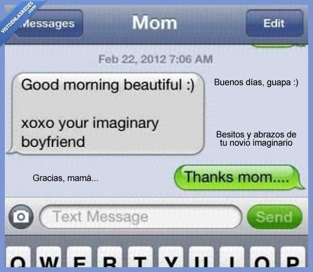 bonita,soltera,sola,abrazo,beso,hija,imaginario,novio,troll,madre