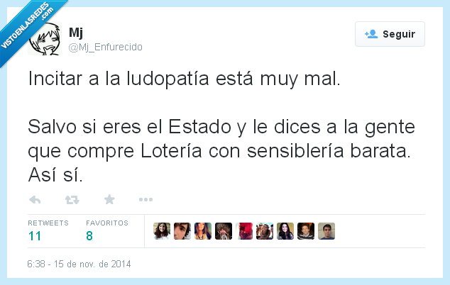 Incoherencia,lotería,gobierno,ludopatía,incitar