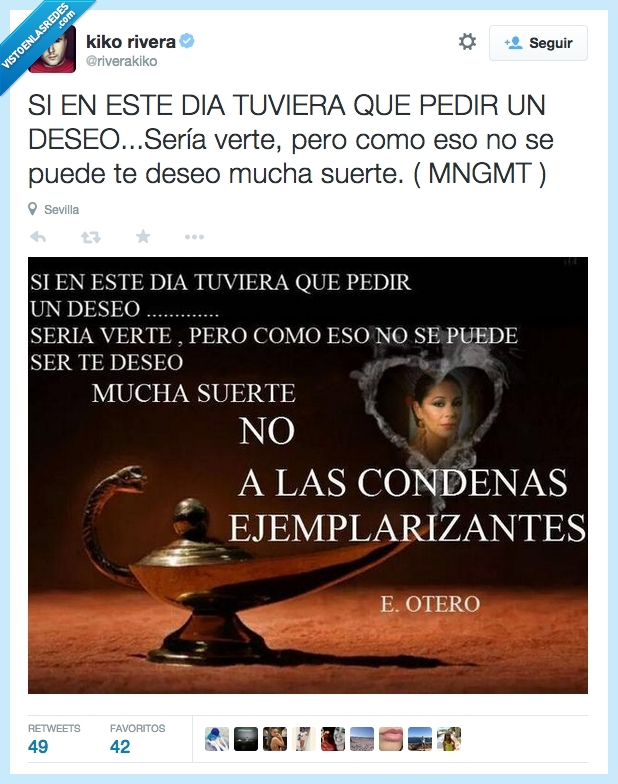 kiko rivera,paquirrin,deseo,isabel pantoja,carcel,ojalá fuera broma pero no,pedir deseo