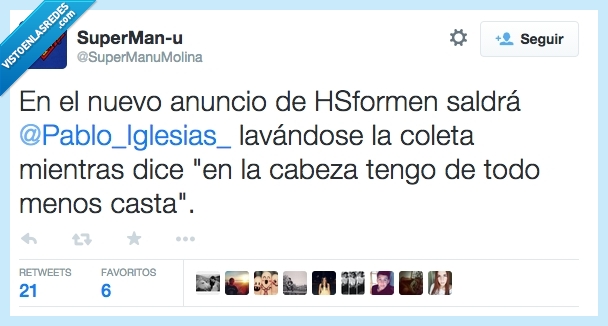 pablo iglesias,podemos,hs,champú,coleta,caspa,casta