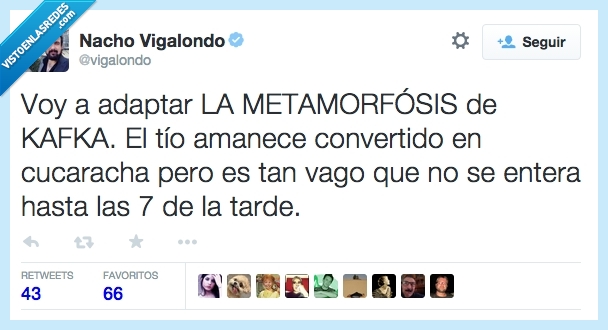 vago,tarde,siete,cucaracha,kafka,metamorfosis,dormir