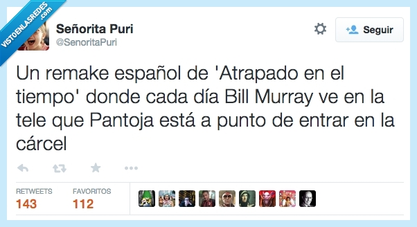 pantoja,tele,bill murray,el dia de la marmota,atrapado en el tiempo,español,remake,a punto,entrar,prision,carcel