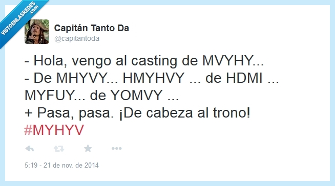 Casting,MYHYV,Trono,Yomvi,HDMI,TV,Telecinco,Mediaset,siglas,tonto