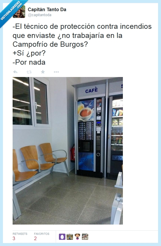 incendio,Campofrío,Burgos,extintor,máquina,café,técnico,fuego