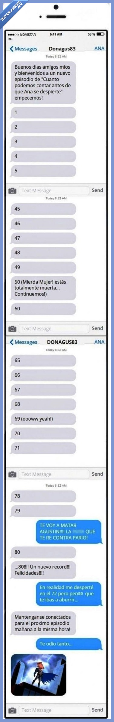 novio,novia,nigel,mensaje,despertar,troll,whatsapps,contar,despertador,batman