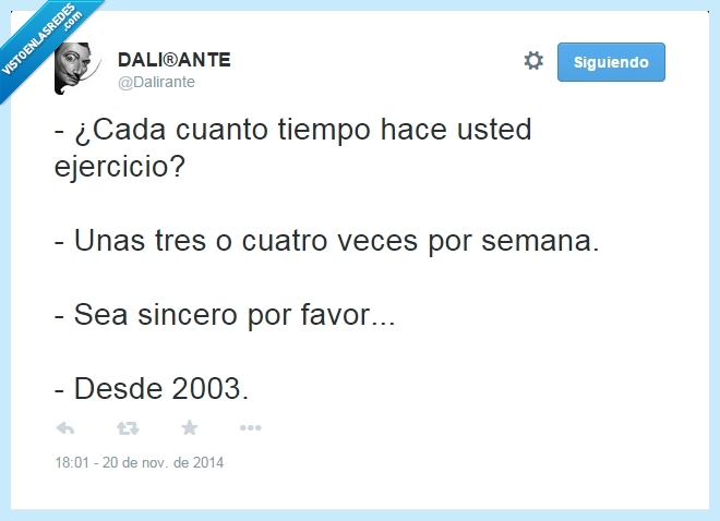 dalirante,twitter,ejercicio,sinceridad,mentir