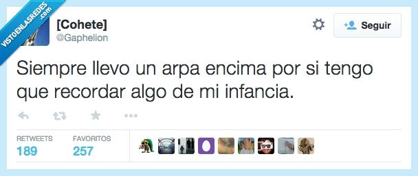 siempre,llevo,llevar,arpa,encima,recordar,infancia