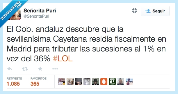 timo,estafa,pagar,sucesion,tributar,madrid,fiscalmente,residir,residia,sevillanisima,sevillana,Duquesa de Alba,Cayetana de Alba,mentirosa,andalucia,andaluza