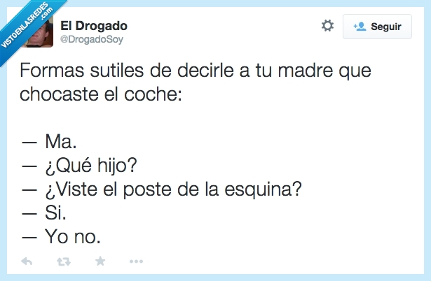 madre,decir,forma,estrellar,coche,accidente,poste,ver