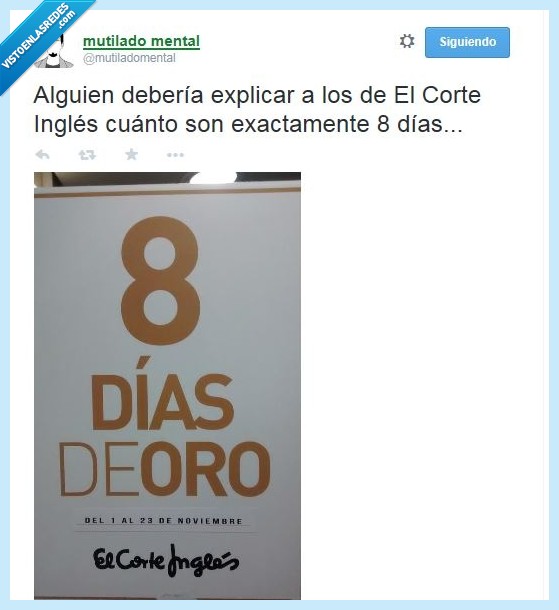 corte ingles,8 días,navidad,dias,tiempo,comercio,23,matematicas