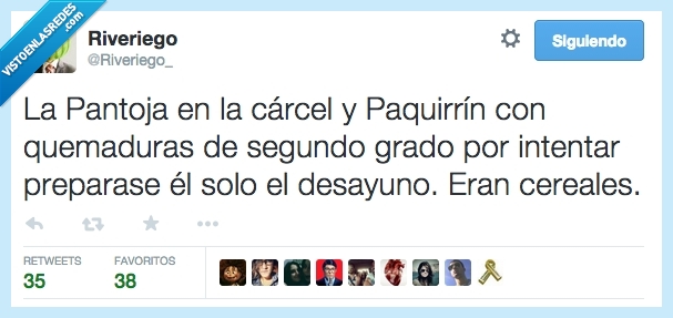 Pantoja,carcel,Paquirrin,Kiko Rivera. quemadura,quemado,grado,intentar,preparar,desayuno,cereales