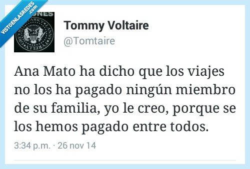 Ana Mato,dimision,dimitir,corrupcion,viajes,miembro,familia,pagado,pagar