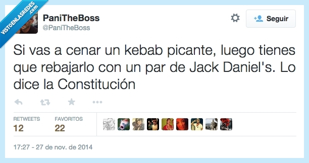 cenar,kebab,cubata,beber,botella,jack daniels,jack daniel's,constitucion