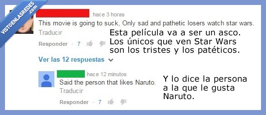 trailer,teaser,Star Wars,se iria llorando,inculto,ZAS,bocazas,Naruto,bocachancla,patetico