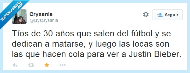 locas,Justin Bieber,fútbol,matarse,fans,cola,concierto,partido