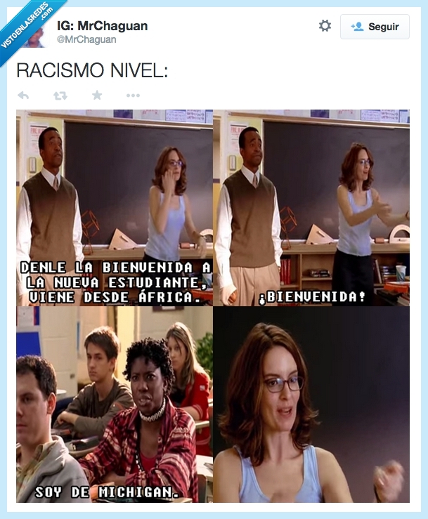 racismo,negra,compañera,nueva,África,Michigan,racista,color