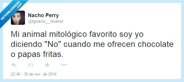 Animal mitológico,Yo,Ofrecer,Chocolate,Papas Fritas,Irresistible