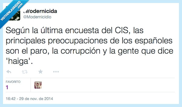paleto,cateto,hablar,haiga,preocupaciones,encuesta,cis,paro,corrupcion