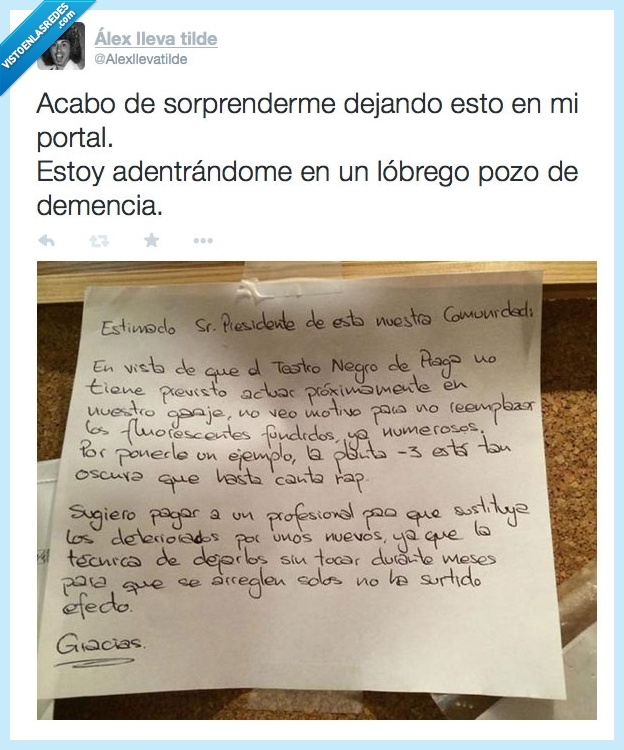 parking,planta,oscuridad,teatro negro,praga,oscuras,bombilla,sarcasmo,comunidad de vecinos,nota