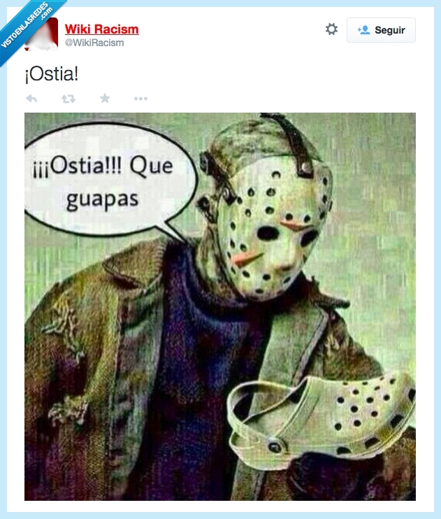 Jason,Careta,Crocs,agujeros,zapatos,chanclas,guapas,gustar,gustan