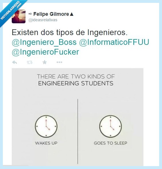 twitter,ideas relativas,ingenieros,estudio,estudiar,madrugar,dormir