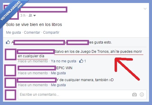 solo,vive,vivir,vida,bien,libros,Juego de Tronos,morir,cualquier,dia